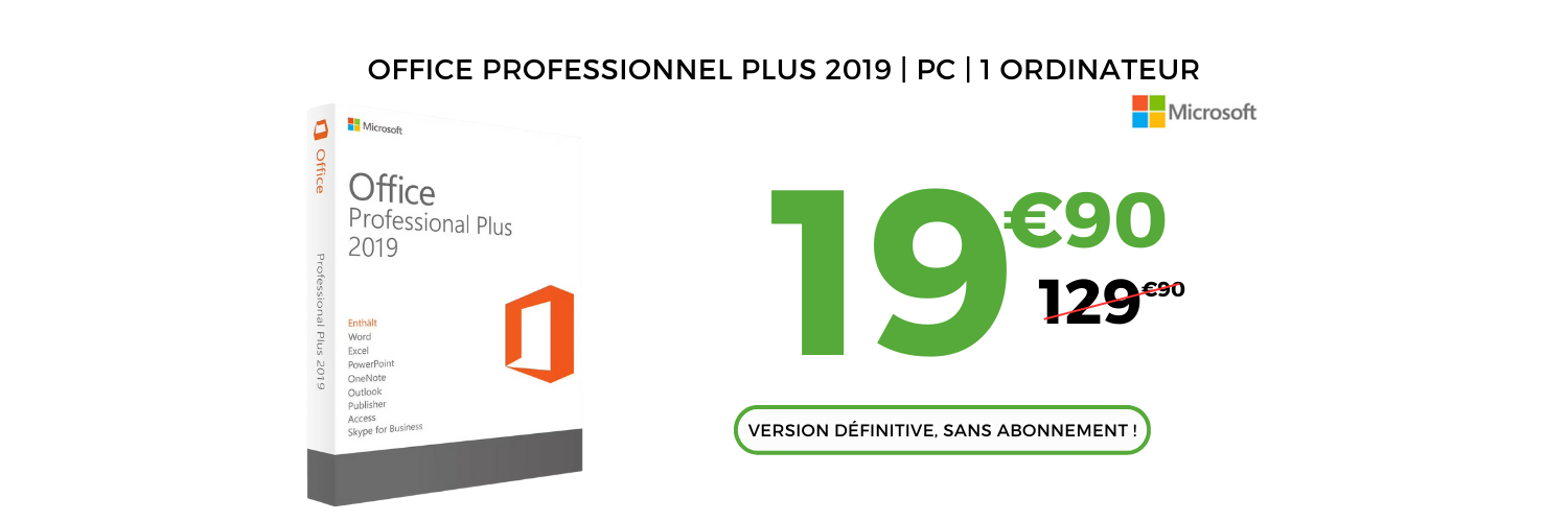 Office Professionnel Plus 2019 – PC – 1 Poste
